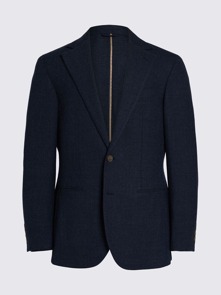 MOSS Blue Tailored Fit Twill Jacket - Image 5 of 5