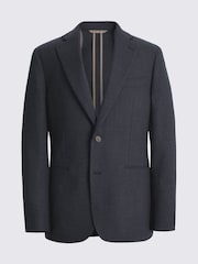 MOSS Blue Tailored Fit Twill Suit Jacket - Image 7 of 7