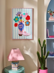 Eleanor Bowmer Pink Floral Cowgirl Boot Wall Art - Image 2 of 6