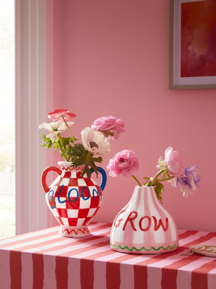 Eleanor Bowmer Red/Pink Vases Set of 2 - Image 1 of 7