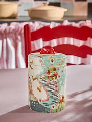 Cath Kidston Light Blue Christmas Scene Storage Jar - Image 2 of 4