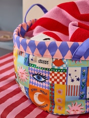 Eleanor Bowmer Set of 2 Pink Printed Storage Bags - Image 2 of 6