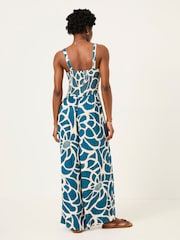 FatFace Ruby Teal Blue Shibori Jumpsuit - Image 3 of 6