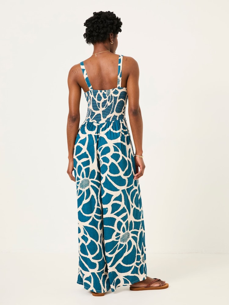 FatFace Ruby Teal Blue Shibori Ruby Jumpsuit - Image 2 of 5 FatFace Ruby Teal Blue Shibori Ruby Jumpsuit - Image 2 of 5