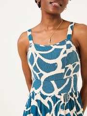 FatFace Ruby Teal Blue Shibori Jumpsuit - Image 5 of 6