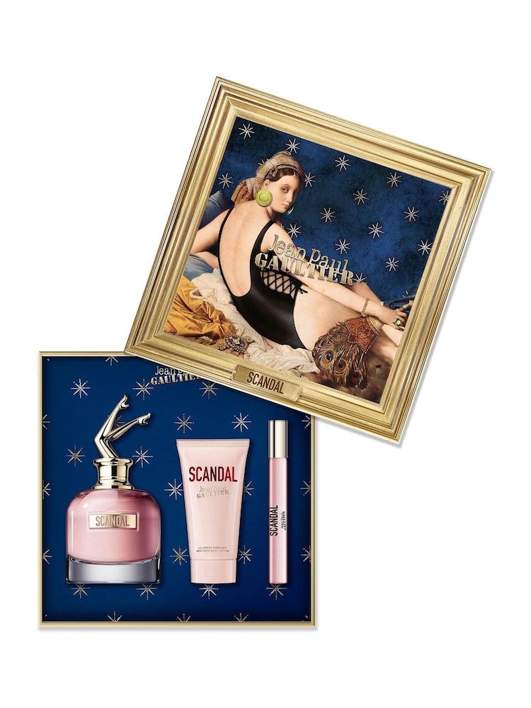 Jean Paul Gaultier Scandal Eau de Parfum 80ml, Perfumed Body Lotion 75ml & Travel Spray 10ml Gift Set - Image 2 of 3