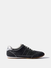 Mint Velvet Grey Vick Suede Trainers - Image 1 of 4