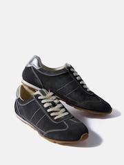 Mint Velvet Grey Vick Suede Trainers - Image 2 of 4