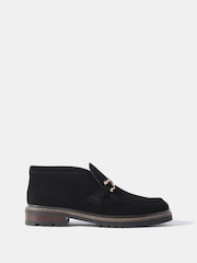 أسود - Mint Velvet Effie Suede Loafer Boots - Image 1 of 4