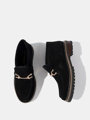 أسود - Mint Velvet Effie Suede Loafer Boots - Image 2 of 4