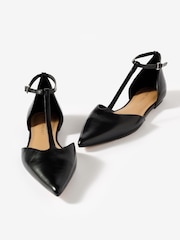 Mint Velvet Black Lila T-Bar Flats - Image 4 of 5