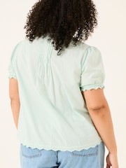 FatFace Aguste Mint Green Broderie Blouse - Image 7 of 11