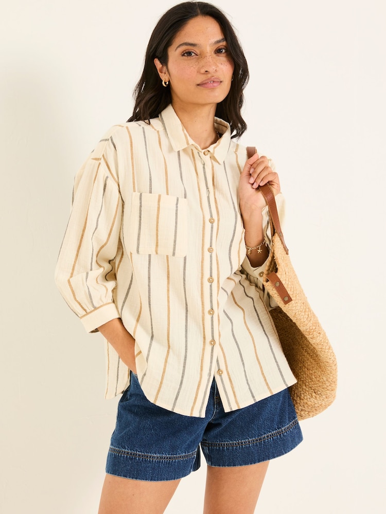FatFace Whitney Multi Stripe Shirt - Image 1 of 5