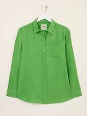 FatFace Green Olivia Linen Shirt - Image 5 of 5