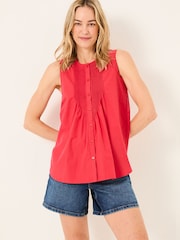 FatFace Lauren Rust Red Longline Top - Image 1 of 5