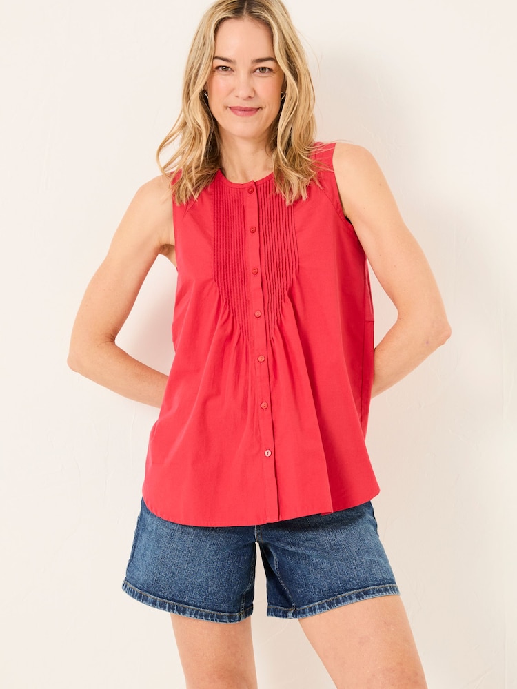 FatFace Lauren Rust Red Longline Top - Image 1 of 5