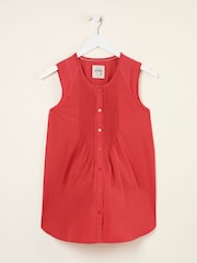 FatFace Lauren Rust Red Longline Top - Image 5 of 5
