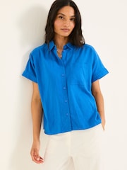 FatFace Sanchez Mid Blue Shirt - Image 1 of 6