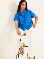 FatFace Sanchez Mid Blue Shirt - Image 3 of 6