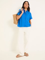 FatFace Sanchez Mid Blue Shirt - Image 4 of 6