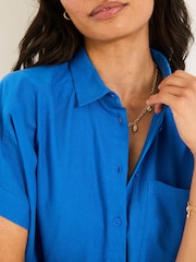 FatFace Sanchez Mid Blue Shirt - Image 5 of 6