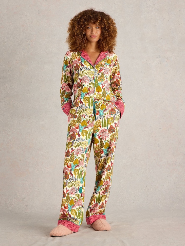 White Stuff Natural Nina Organic Pyjamas Shirt - Image 1 of 6