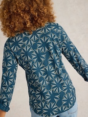 White Stuff Green Annie 100% Cotton Jersey Shirt - Image 2 of 6