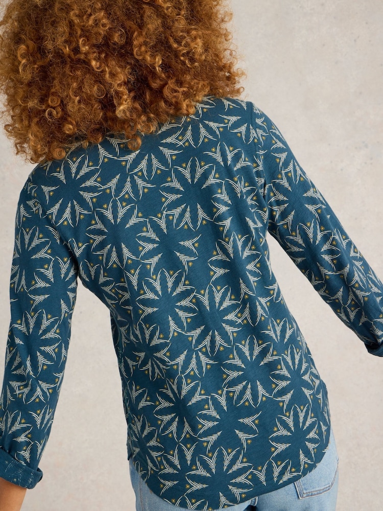 White Stuff Green Annie 100% Cotton Jersey Shirt - Image 2 of 6 White Stuff Green Annie 100% Cotton Jersey Shirt - Image 2 of 6