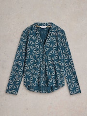 White Stuff Green Annie 100% Cotton Jersey Shirt - Image 5 of 6