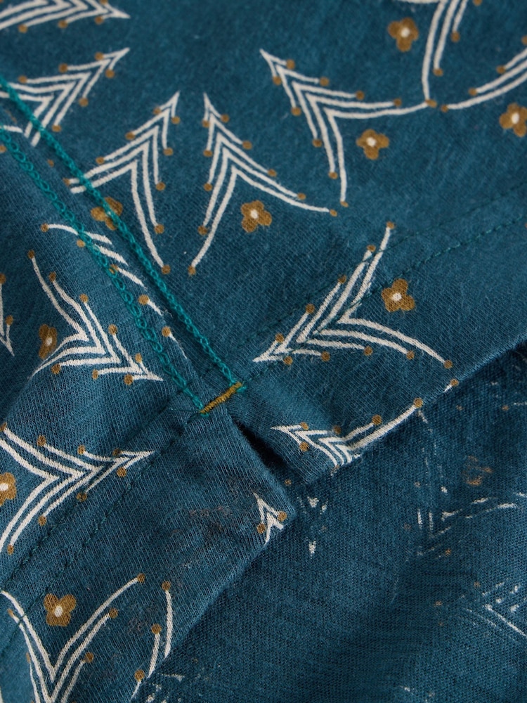 White Stuff Green Annie 100% Cotton Jersey Shirt - Image 6 of 6