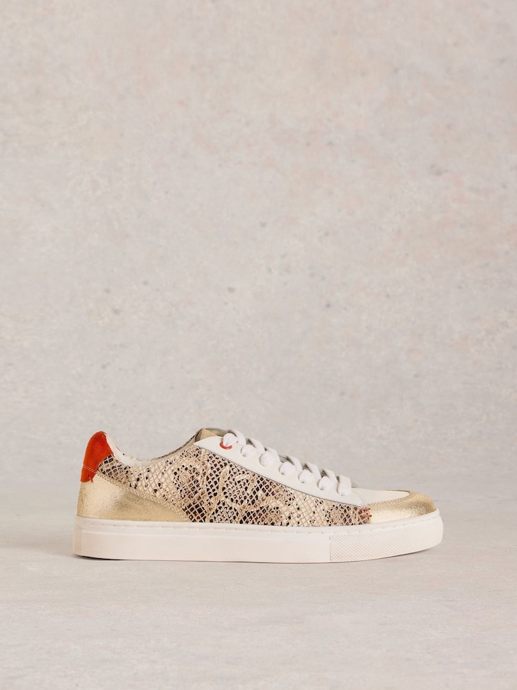 White Stuff Natural Tori Leather Trainers - Image 1 of 4