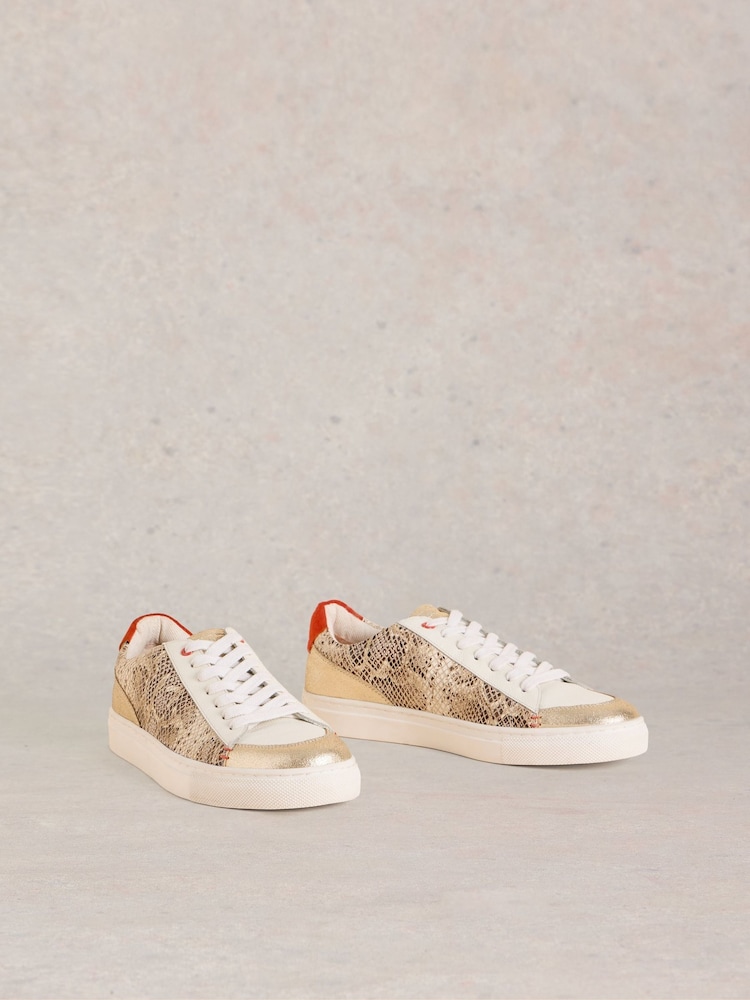 White Stuff Natural Tori Leather Trainers - Image 2 of 4