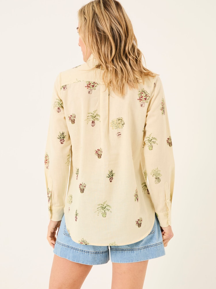 FatFace Olivia Ivory Plants Shirt - Image 2 of 5