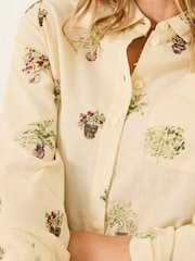 FatFace Olivia Ivory Plants Shirt - Image 4 of 5