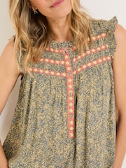 FatFace Patsy Mid Grey Air Ditsy Tunic - Image 4 of 5