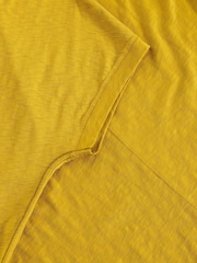 White Stuff Yellow Nelly Notch Neck 100% Organic Cotton T-Shirt - Image 5 of 6