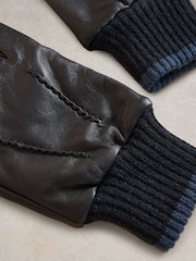 White Stuff Blue Leo Leather Gloves - Image 3 of 3