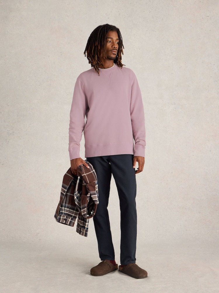 White Stuff Pink 100% Cotton Crew Neck Sweatshirt - Image 1 of 6 White Stuff Pink 100% Cotton Crew Neck Sweatshirt - Image 1 of 6