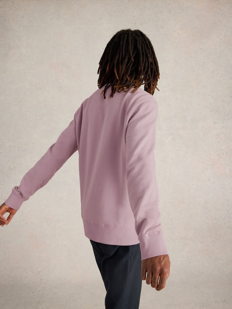 White Stuff Pink 100% Cotton Crew Neck Sweatshirt - Image 2 of 6 White Stuff Pink 100% Cotton Crew Neck Sweatshirt - Image 2 of 6