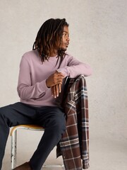 White Stuff Pink 100% Cotton Crew Neck Sweatshirt - Image 4 of 6
