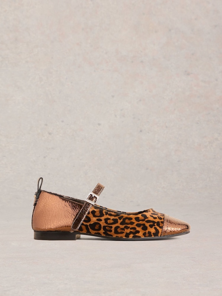 White Stuff Brown Loral Mary Jane Shoes - Image 1 of 5 White Stuff Brown Loral Mary Jane Shoes - Image 1 of 5
