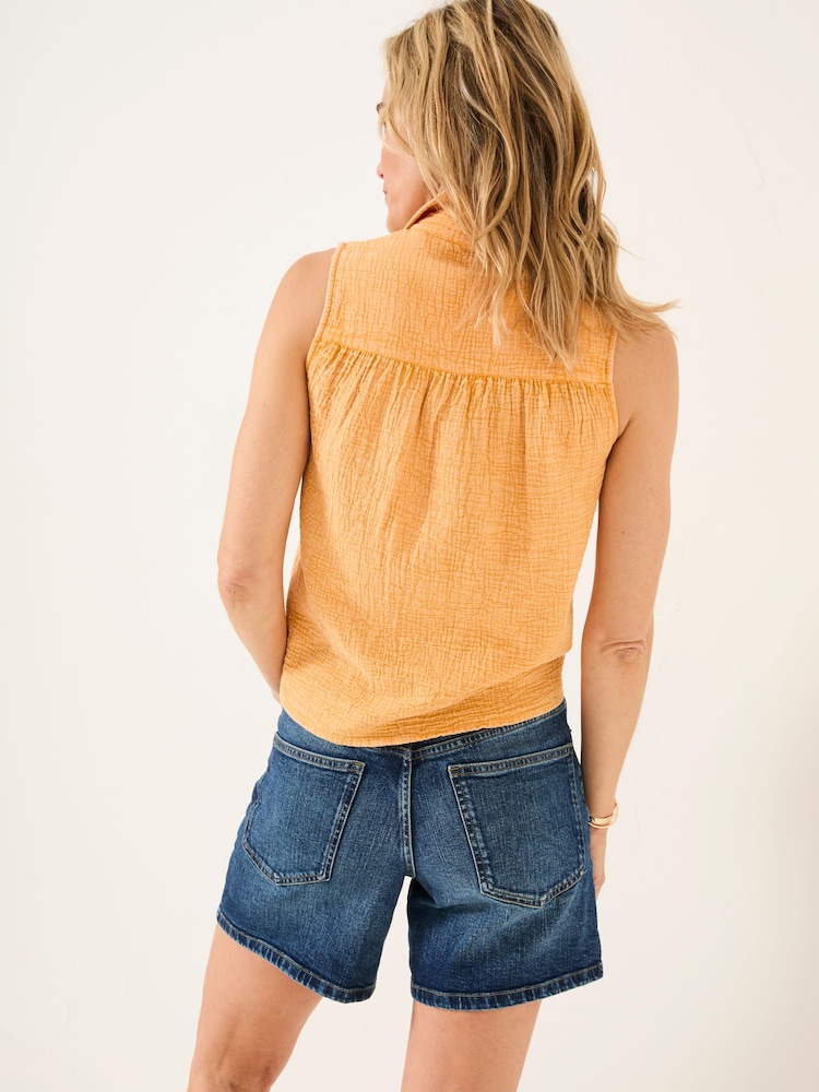 FatFace Orange Sam Front Tie Shirt - Image 2 of 5