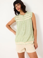 FatFace Tunic Mid Green Woodblock Patsy - Image 1 of 5