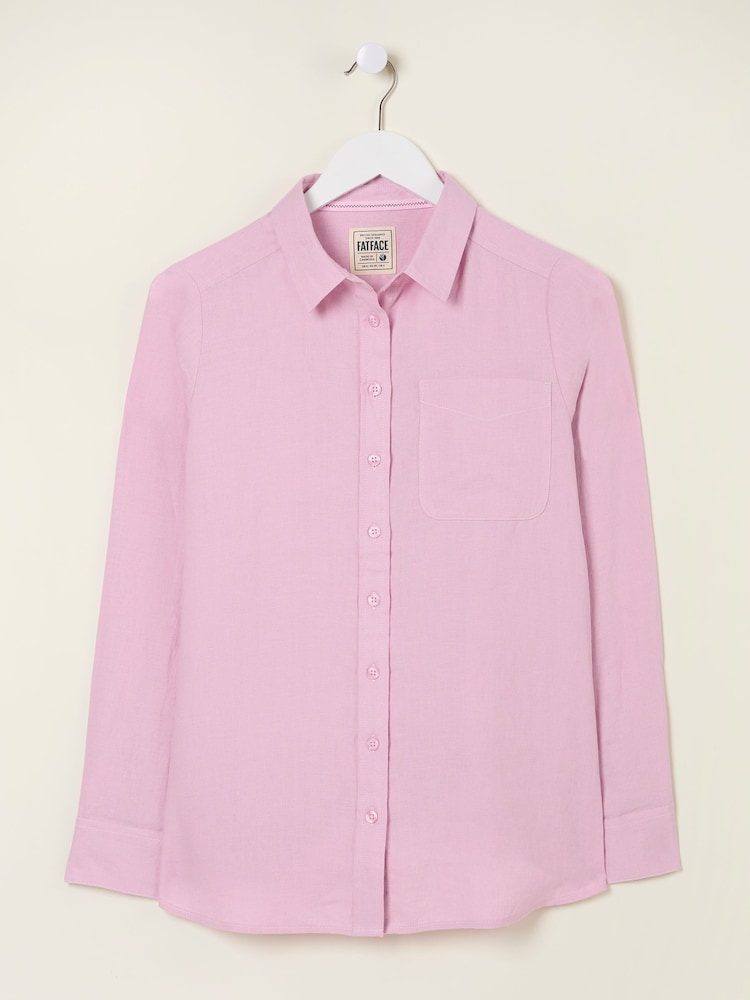 FatFace Light Pink Olivia Linen Shirt - Image 5 of 5