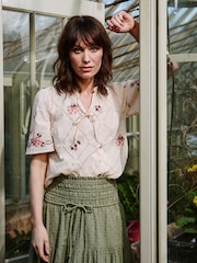 FatFace Airee Ivory Beeble Embroidered Blouse - Image 1 of 8
