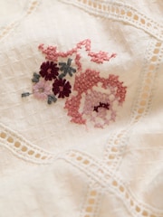 FatFace Airee Ivory Beeble Embroidered Blouse - Image 8 of 8