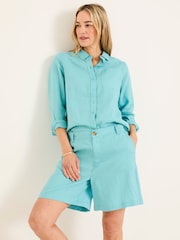 Azul turquesa - FatFace Olivia Camisa de lino - Imagen 1 de 5