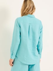 Azul turquesa - FatFace Olivia Camisa de lino - Imagen 2 de 5