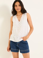FatFace Etta White Printed Cami - Image 1 of 4