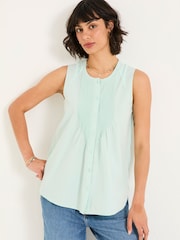 FatFace Lauren Mint Green Longline Top - Image 1 of 6